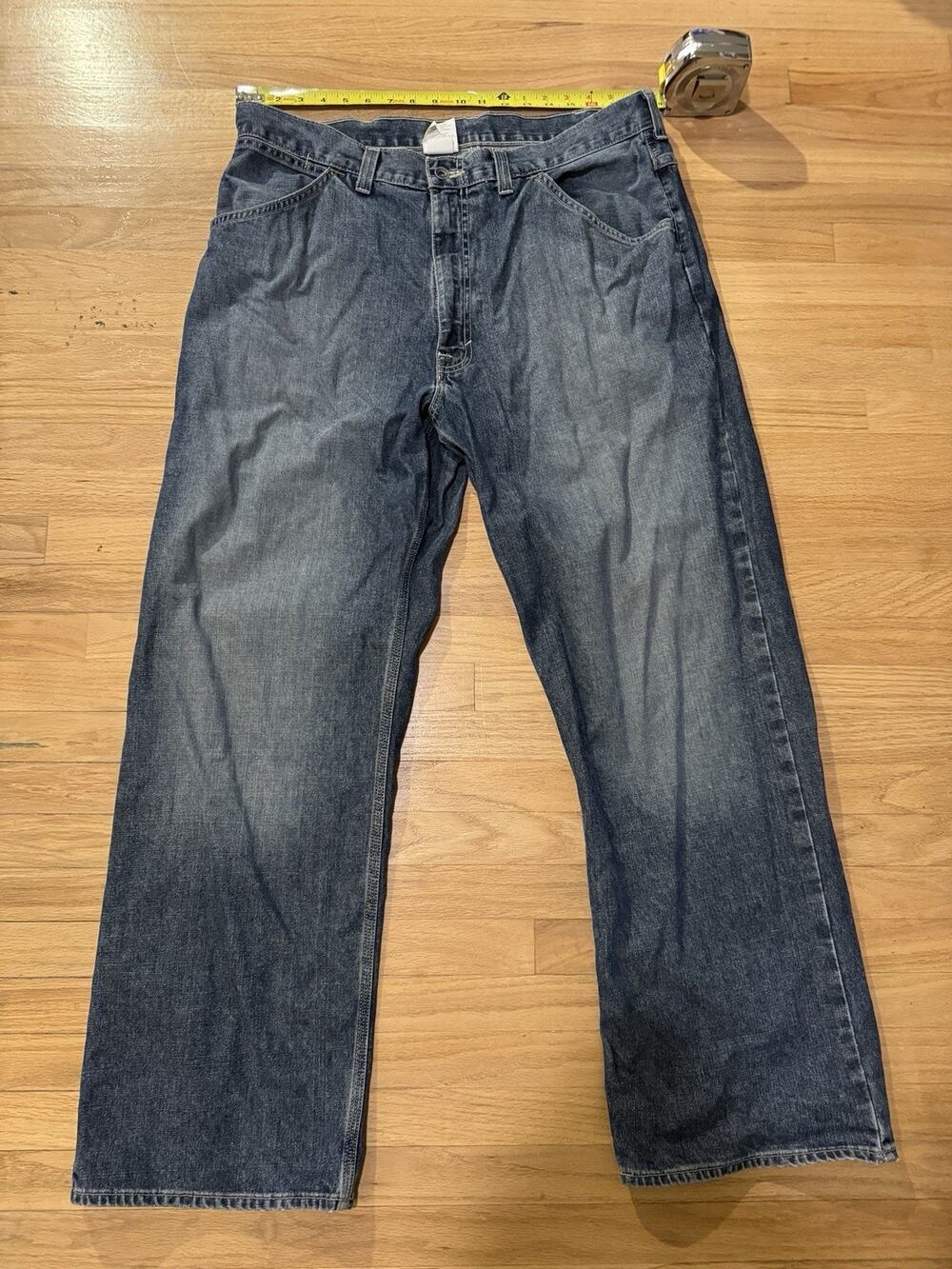 Vintage Gap Worker Jean Denim Utility Carpenter Pants Tag 38x32 (Actual 36x30